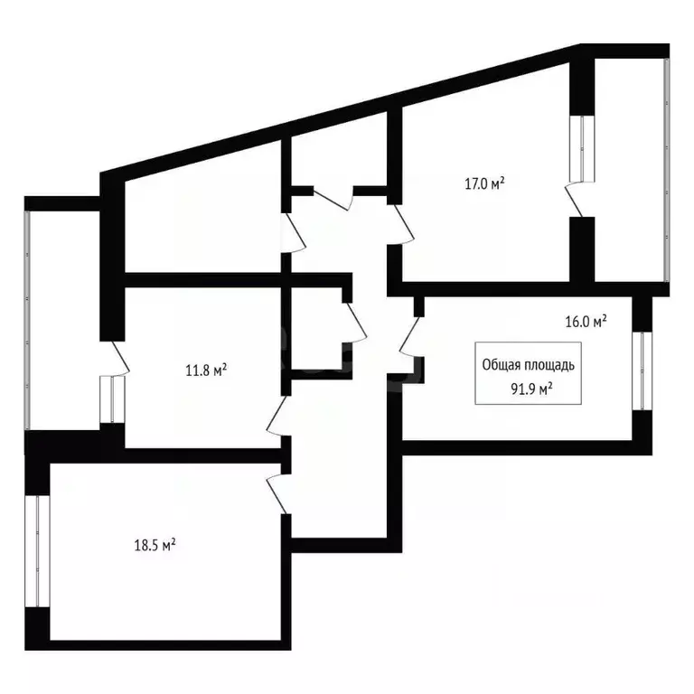 3-к кв. Новосибирская область, Бердск ул. Красная Сибирь, 132 (91.9 м) - Фото 2