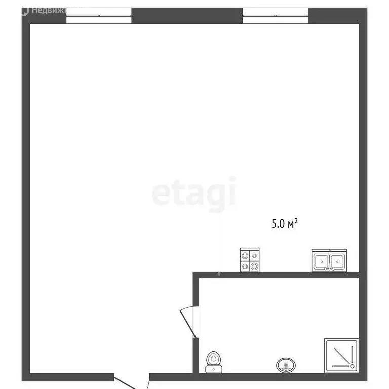Квартира-студия: Витязево, улица Горького, 15 (16 м) - Фото 0