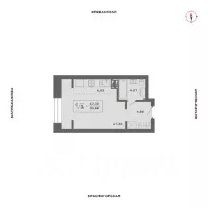 1-к кв. Новосибирская область, Новосибирск Аэропорт мкр,  (30.68 м) - Фото 0