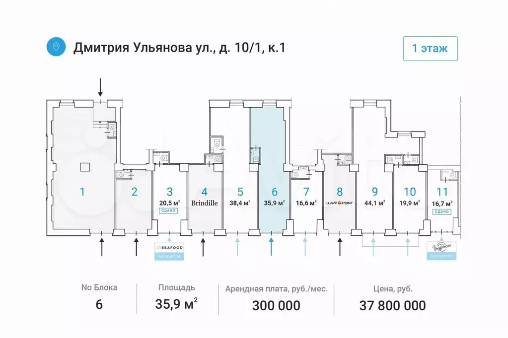 Тп 36 м2 на Академической - Фото 0
