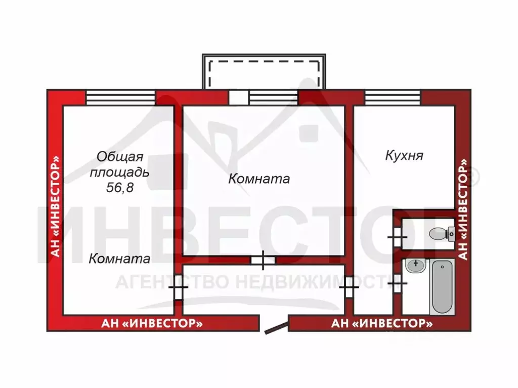 2-к кв. Челябинская область, Челябинск Каслинская ул., 17А (57.2 м) - Фото 2