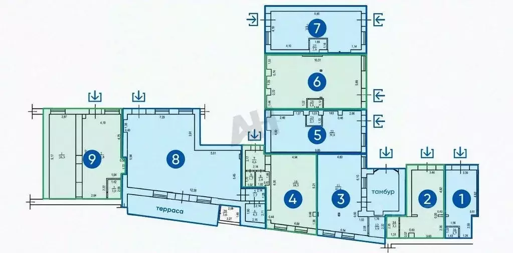 Помещение свободного назначения в Москва Долгоруковская ул., 27С1 (93 ... - Фото 2