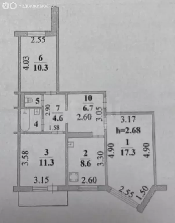 3-комнатная квартира: Липецк, улица Водопьянова, 13 (63.1 м) - Фото 1