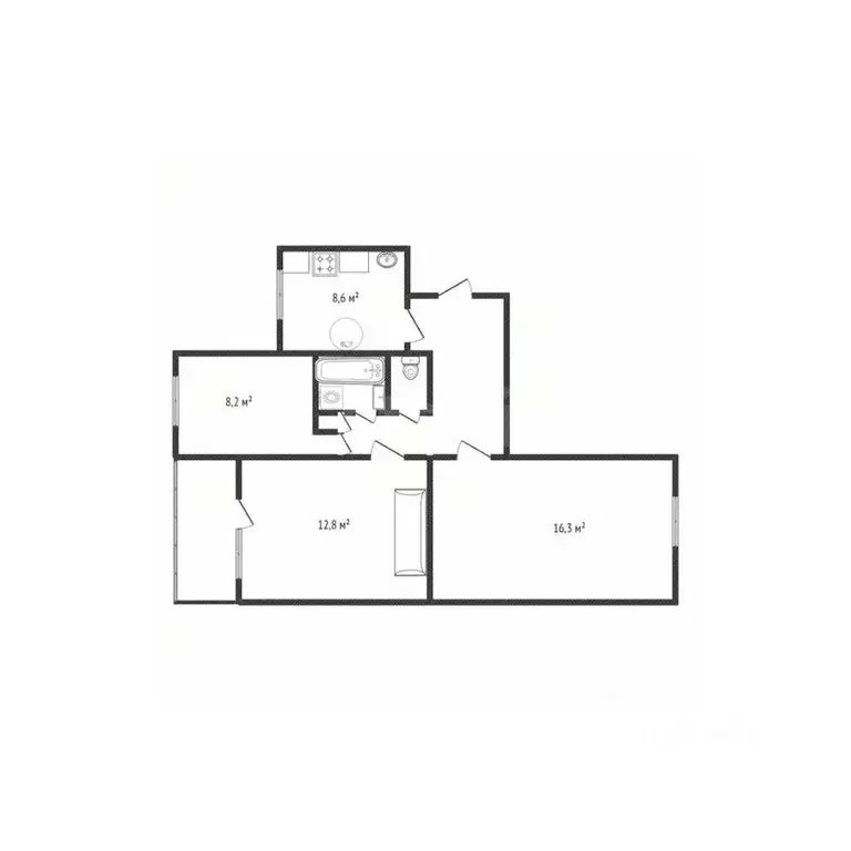 3-к кв. Белгородская область, Белгород 10-й мкр, ул. Спортивная, 7 ... - Фото 2