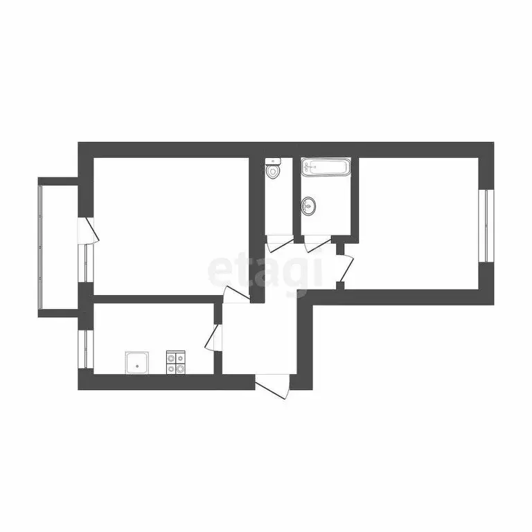 2-комнатная квартира: микрорайон Мелиораторов, улица Мелиораторов, 3А ... - Фото 1