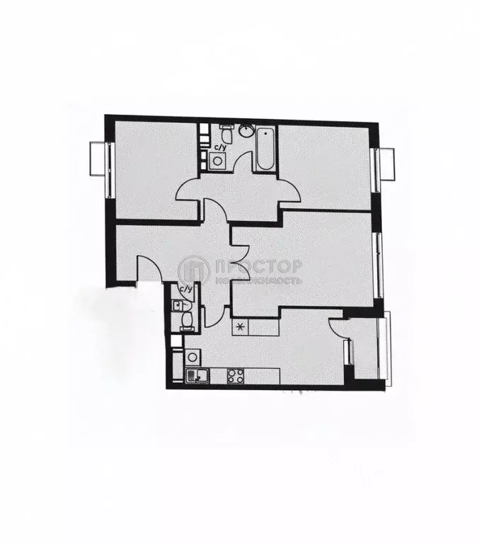 3-к кв. Москва Сосенское поселение, просп. Куприна, 40к1 (77.9 м) - Фото 2