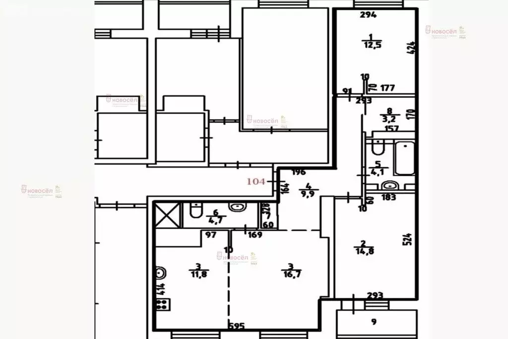 2-комнатная квартира: Екатеринбург, улица Краснолесья, 151 (78 м) - Фото 1