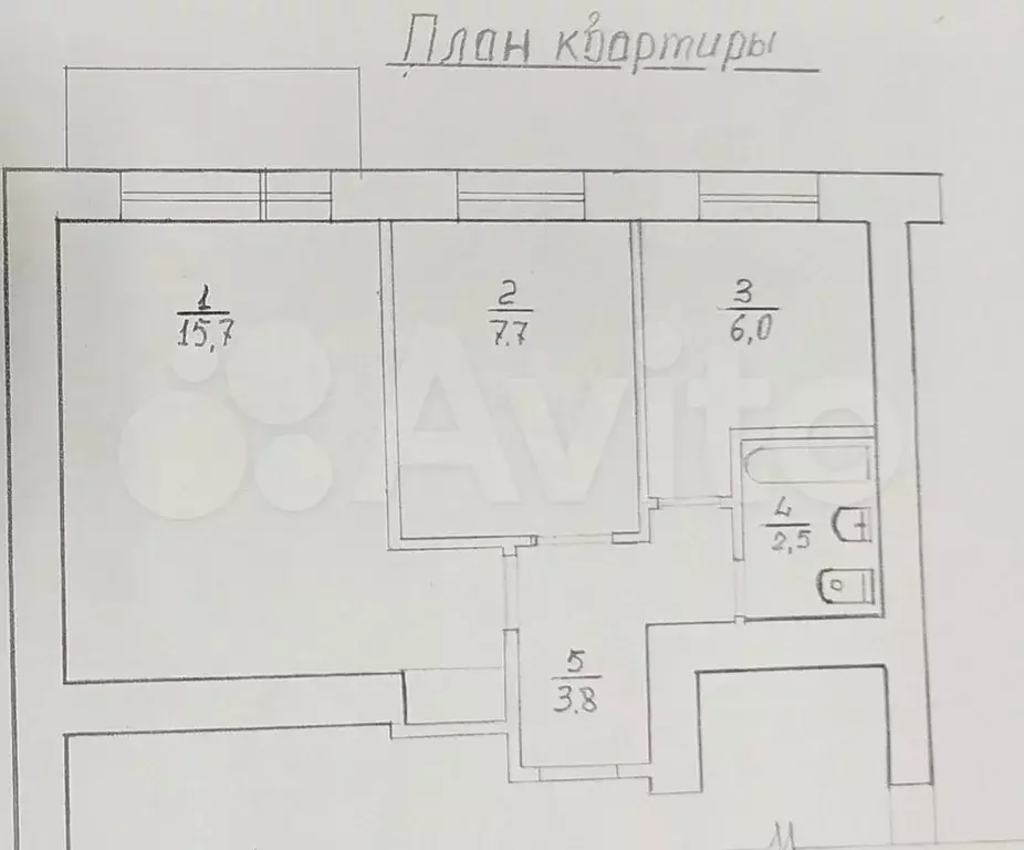 2-к. квартира, 38,3 м, 6/9 эт. - Фото 0