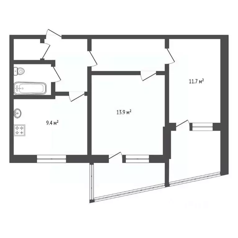 2-к кв. Владимирская область, Ковров ул. Брюсова, 52/2 (49.5 м) - Фото 1