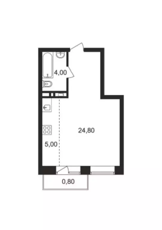 Квартира-студия: Ногинск, Юбилейная улица, 14Б (33.8 м) - Фото 0