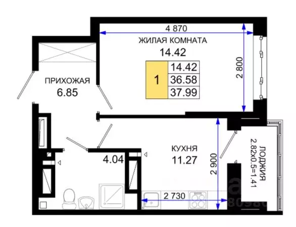 1-к кв. Ростовская область, Ростов-на-Дону Нефтекачка кв-л, Октябрь ... - Фото 0