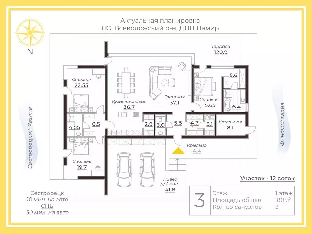 Дом в Ленинградская область, Всеволожский район, Сертоловское ... - Фото 2