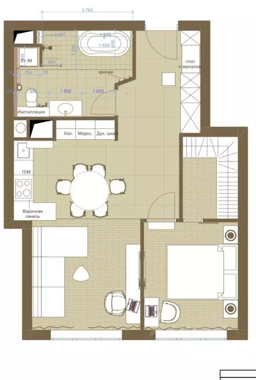 Квартира, 2 комнаты, 56 м - Фото 2
