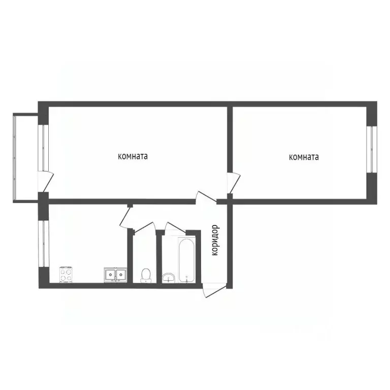 2-к кв. Воронежская область, Воронеж ул. Героев Сибиряков, 16 (43.8 м) - Фото 0