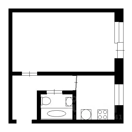1-к кв. Татарстан, Казань ул. Лесгафта, 20 (38.0 м) - Фото 2