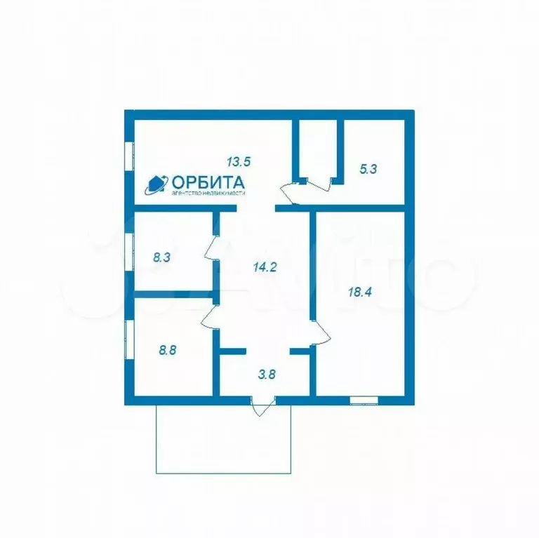 3-к. квартира, 75,5 м, 1/9 эт. - Фото 0