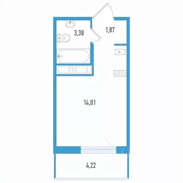 Студия Санкт-Петербург Аэросити Лайф жилой комплекс (20.53 м) - Фото 0