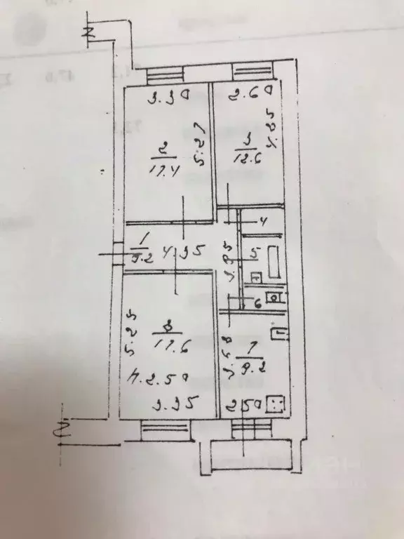 3-к кв. Липецкая область, Липецк ул. Циолковского, 30/4 (72.1 м) - Фото 1