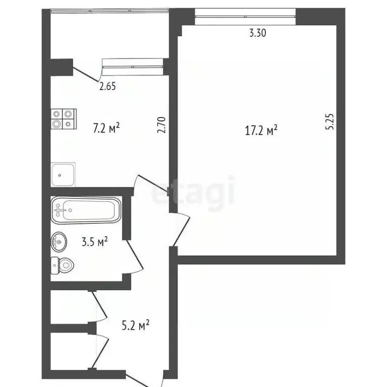 1-к кв. Камчатский край, Петропавловск-Камчатский ул. Пономарева, 39 ... - Фото 1