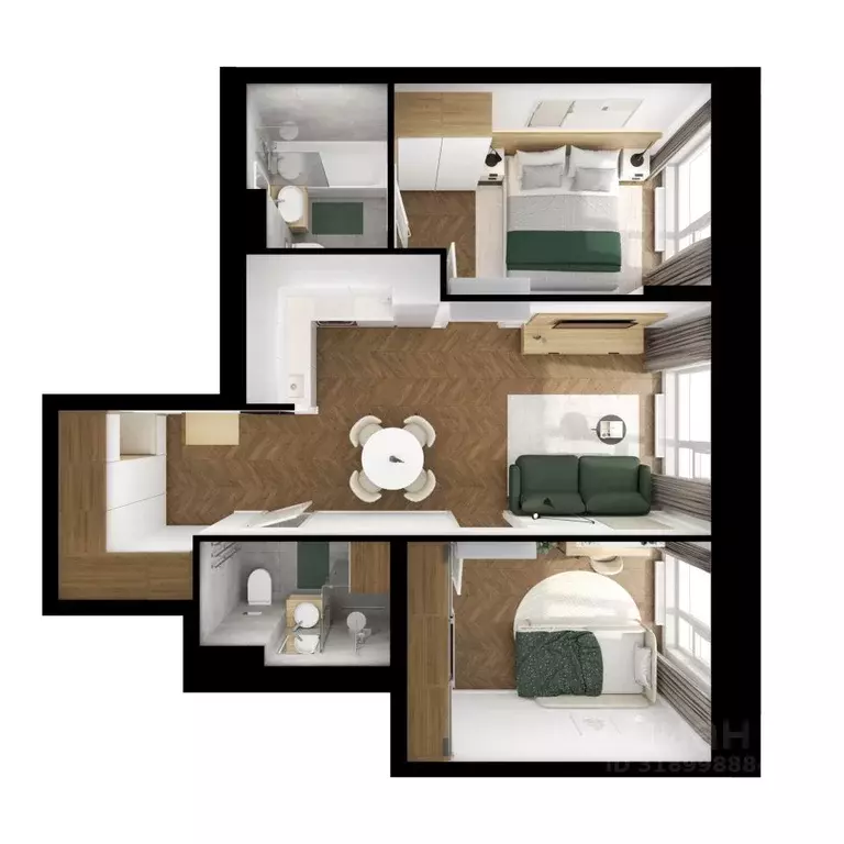 2-к кв. Бурятия, Улан-Удэ Советская ул., 6/2 (52.0 м) - Фото 1