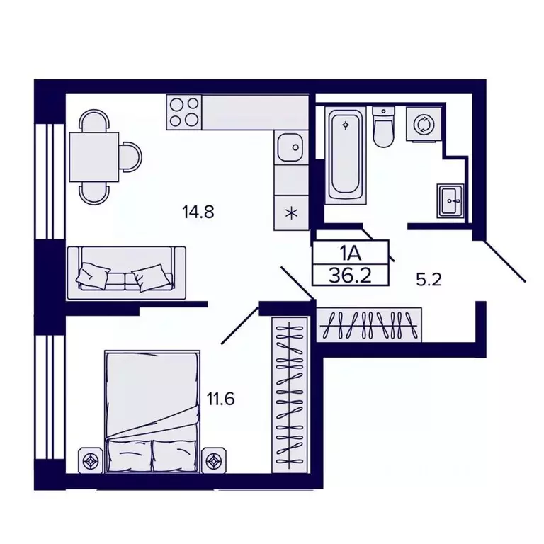 1-к кв. Хабаровский край, Хабаровск ул. Карла Маркса, 96/1 (36.19 м) - Фото 1