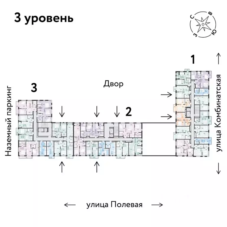 3-к кв. Тюменская область, Тюмень Полевая ул., 108 (64.16 м) - Фото 1