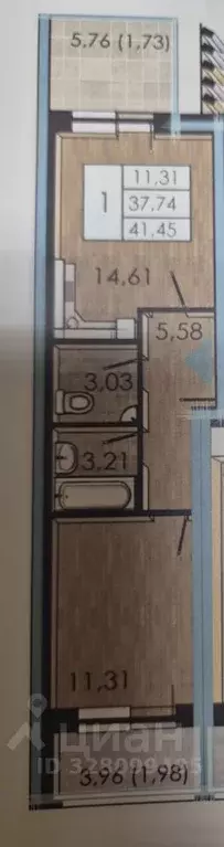 2-к кв. Пермский край, Пермь ул. Борцов Революции, 1Ак6 (40.0 м) - Фото 2