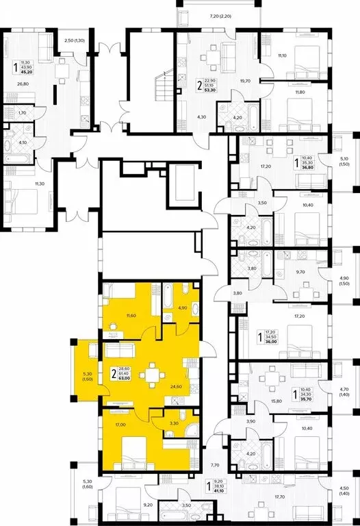 2-комнатная квартира: Сукко, жилой комплекс Кипарис (63 м) - Фото 2