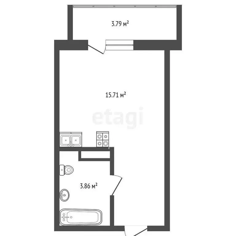 Квартира-студия: Патрушева, улица Александра Пушкина, 16 (20.3 м) - Фото 0