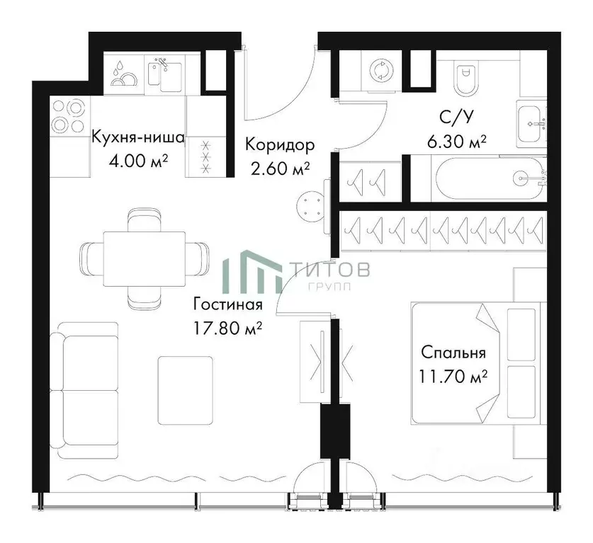 1-к кв. Москва ул. 1-я Ямского Поля, 1к1 (42.4 м) - Фото 1