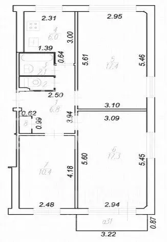 3-к кв. Рязанская область, Рязань ул. Космонавтов, 7 (61.7 м) - Фото 1