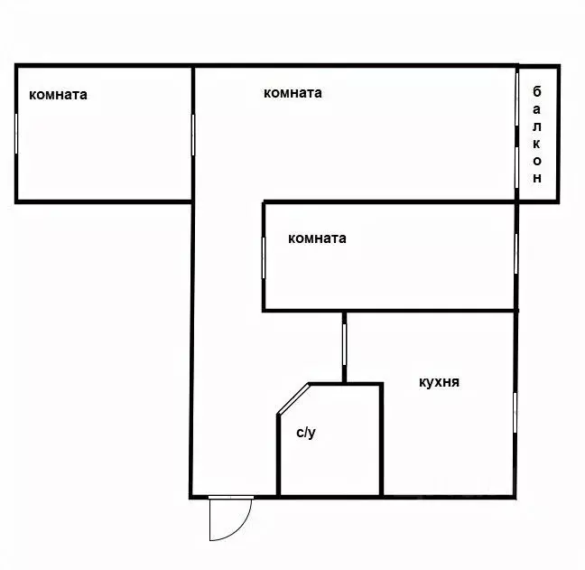 3-к кв. Приморский край, Уссурийск Ленинградская ул., 47А (56.8 м) - Фото 1