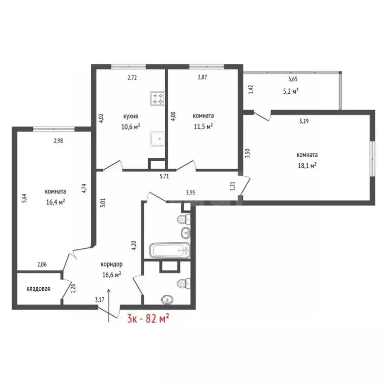 3-к кв. Свердловская область, Екатеринбург Сортировочный жилрайон, ... - Фото 2