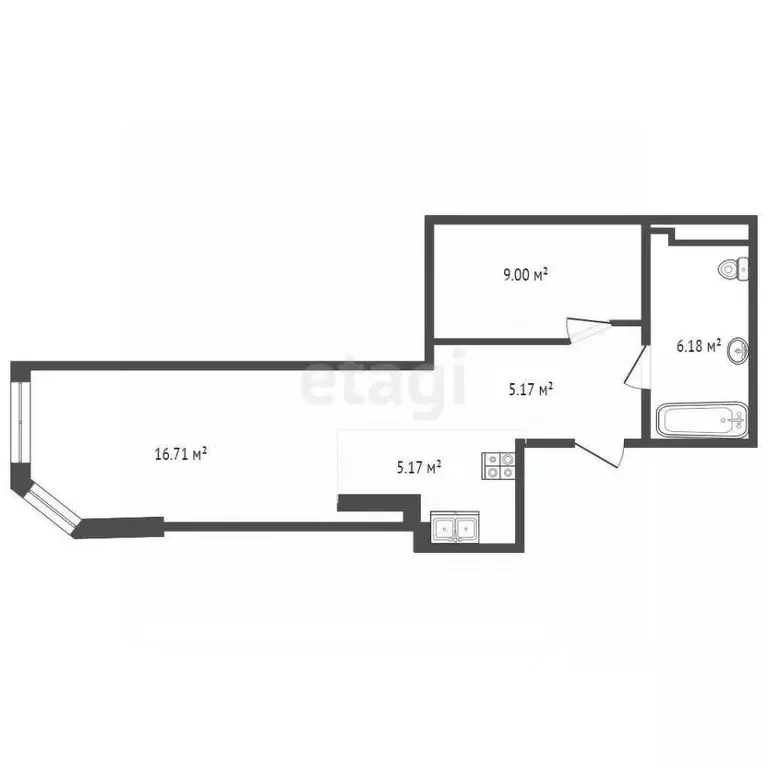 1-к кв. Севастополь ул. Александра Маринеско, 1Бк1 (41.6 м) - Фото 1