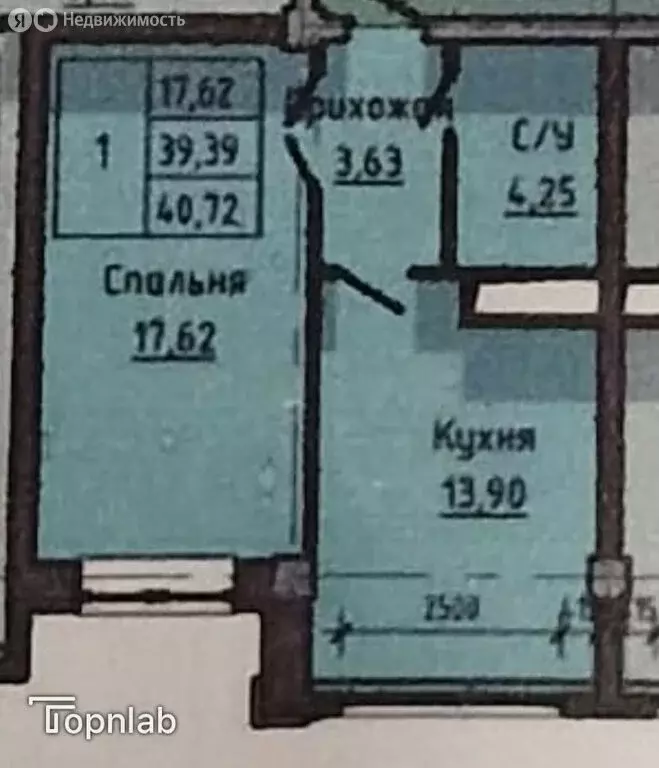 1-комнатная квартира: Нальчик, улица Шогенова, 12 (41 м) - Фото 0