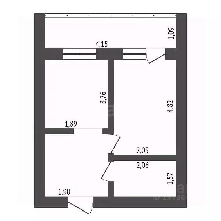 1-к кв. Амурская область, Благовещенск Октябрьская ул., 249 (27.0 м) - Фото 1