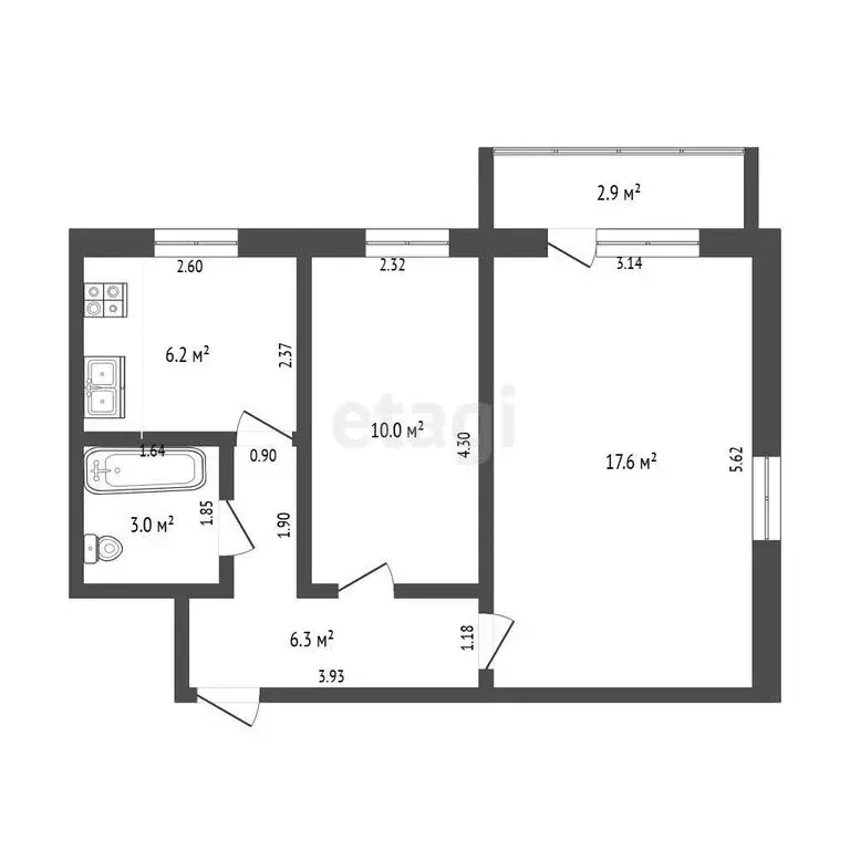 2-комнатная квартира: Самара, Каховская улица, 49 (42.3 м) - Фото 1