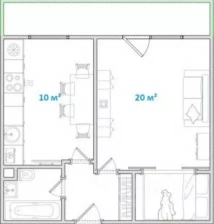 1-к кв. Москва Винницкая ул., 21 (34.3 м) - Фото 2