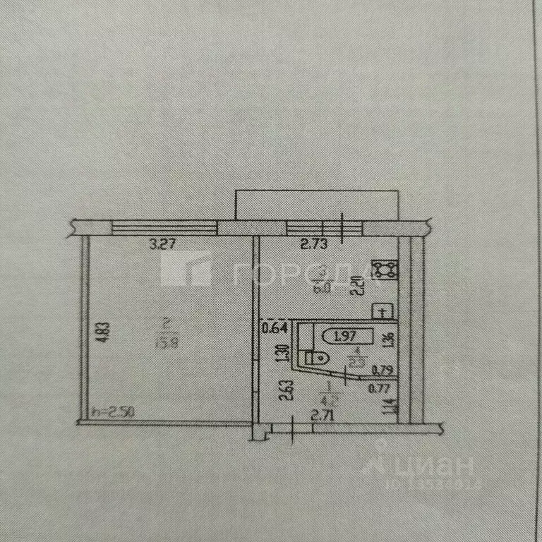 1-к кв. Алтайский край, Барнаул ул. Георгия Исакова, 244 (28.3 м) - Фото 2