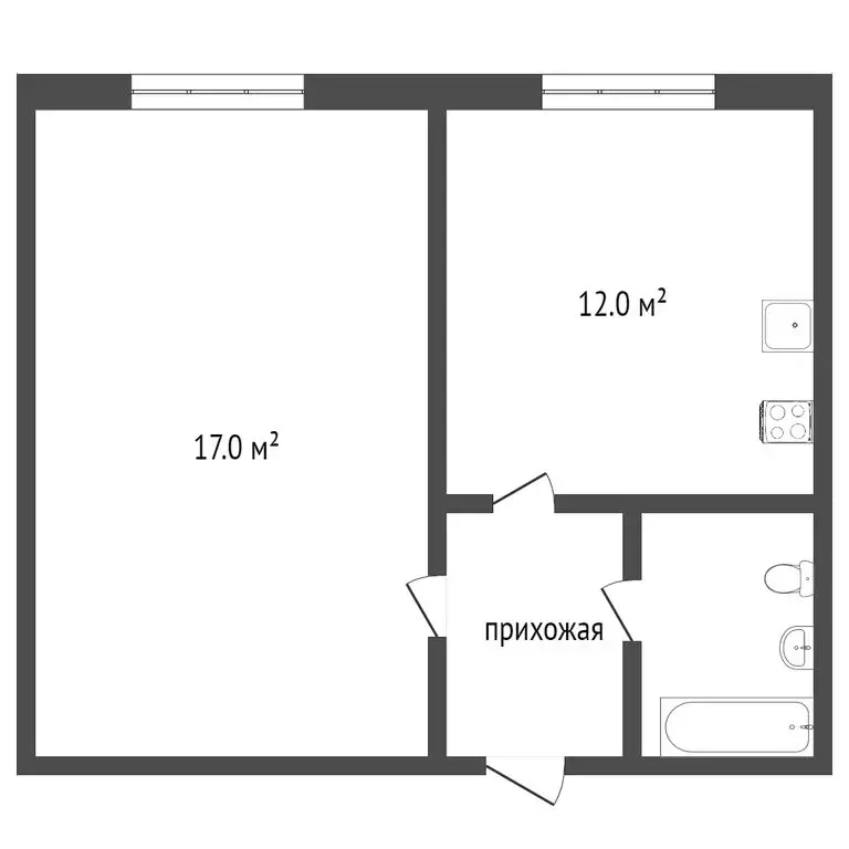 1-комнатная квартира: Челябинск, Комсомольский проспект, 18А (35.7 м) - Фото 1