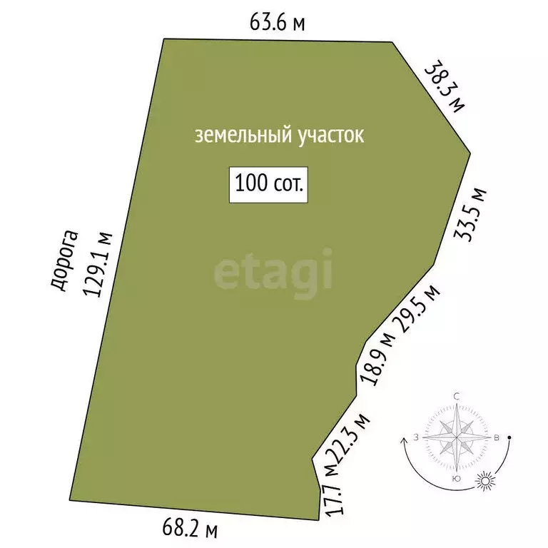 Участок в Тюменский муниципальный округ, село Луговое (100 м) - Фото 1