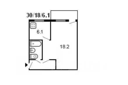 1-к кв. Ленинградская область, Гатчина ул. Киргетова, 15 (32.0 м) - Фото 1