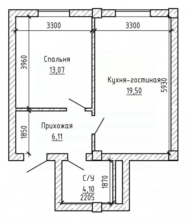 1-к кв. Кабардино-Балкария, Нальчик ул. Байсултанова, 26 (43.8 м) - Фото 2