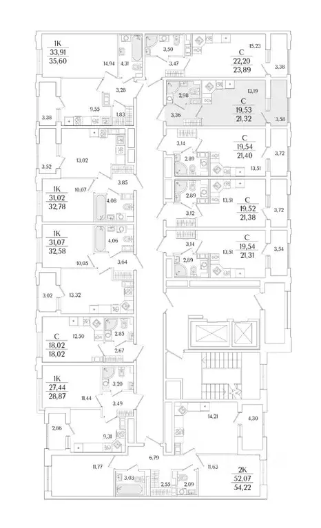 Студия Санкт-Петербург ул. Фучика, 12к2Г1 (21.32 м) - Фото 1
