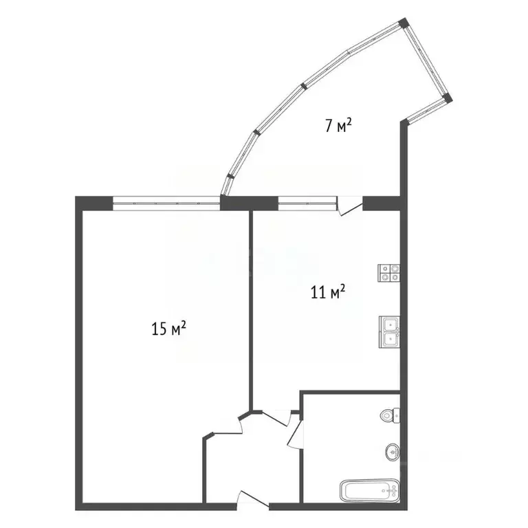 1-к кв. Санкт-Петербург просп. Космонавтов, 37 (29.9 м) - Фото 2