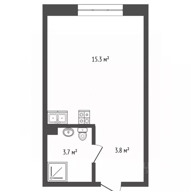Студия Тюменская область, Тюмень Мелиораторов мкр, ул. Мелиораторов, ... - Фото 1