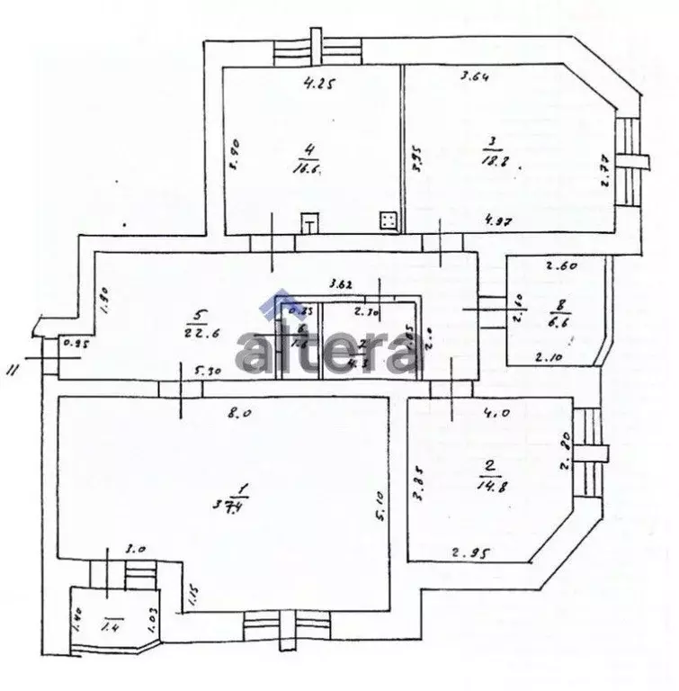 3-к кв. Татарстан, Казань ул. Рихарда Зорге, 39А (124.1 м) - Фото 2