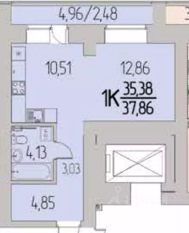 Студия Томская область, Томский район, д. Кисловка, Левобережный мкр ... - Фото 1