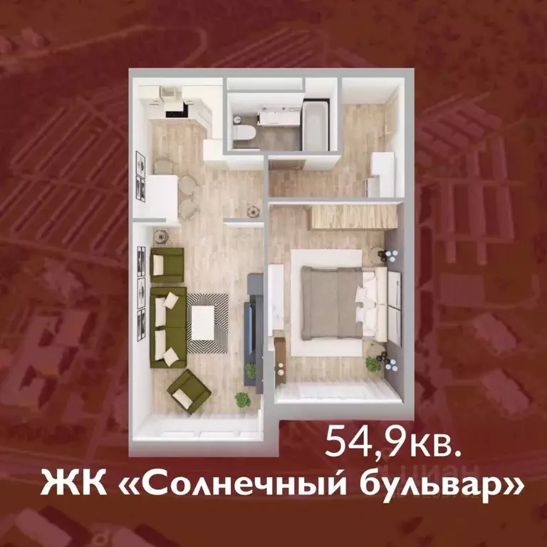 1-к кв. Кемеровская область, Кемерово Лесная Поляна жилрайон, ... - Фото 1