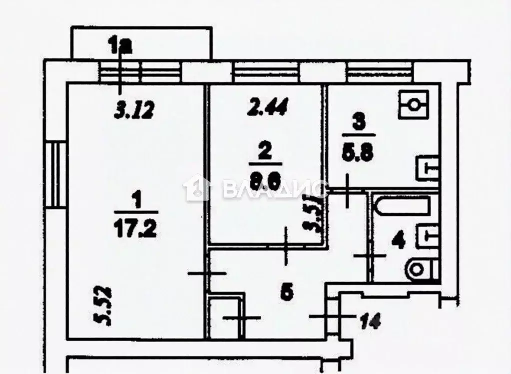 2-к кв. Москва ул. Народного Ополчения, 52К2 (42.0 м) - Фото 2